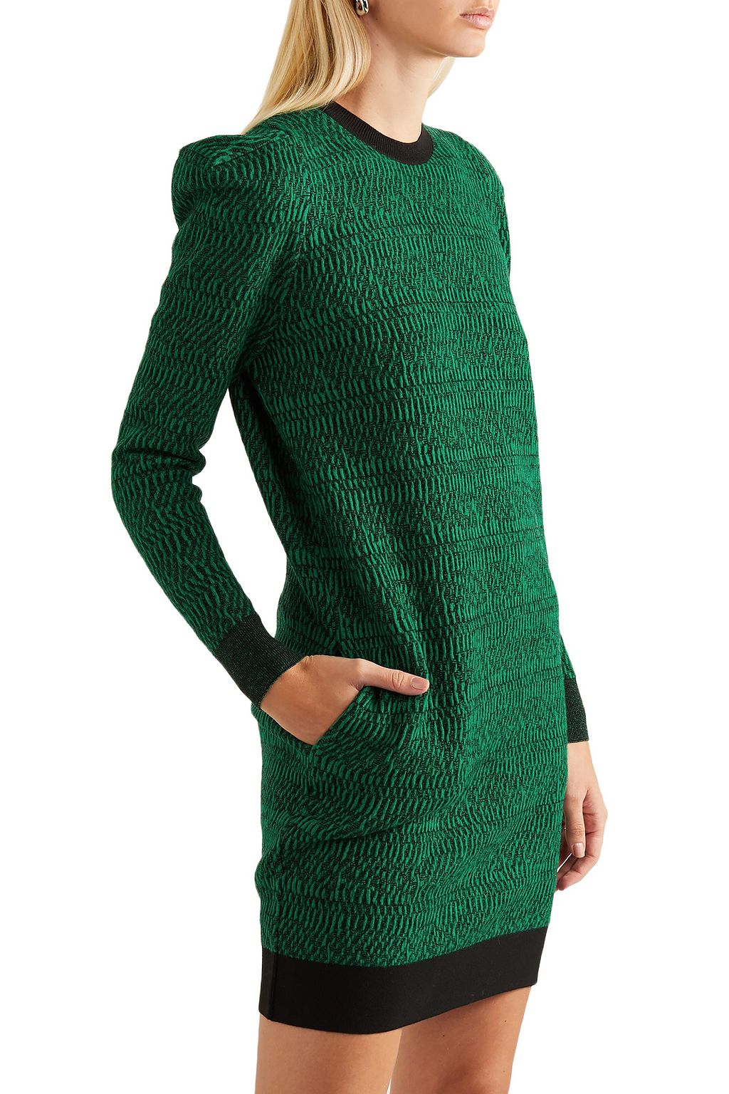 STELLA MCCARTNEY Striped wool-jacquard dress