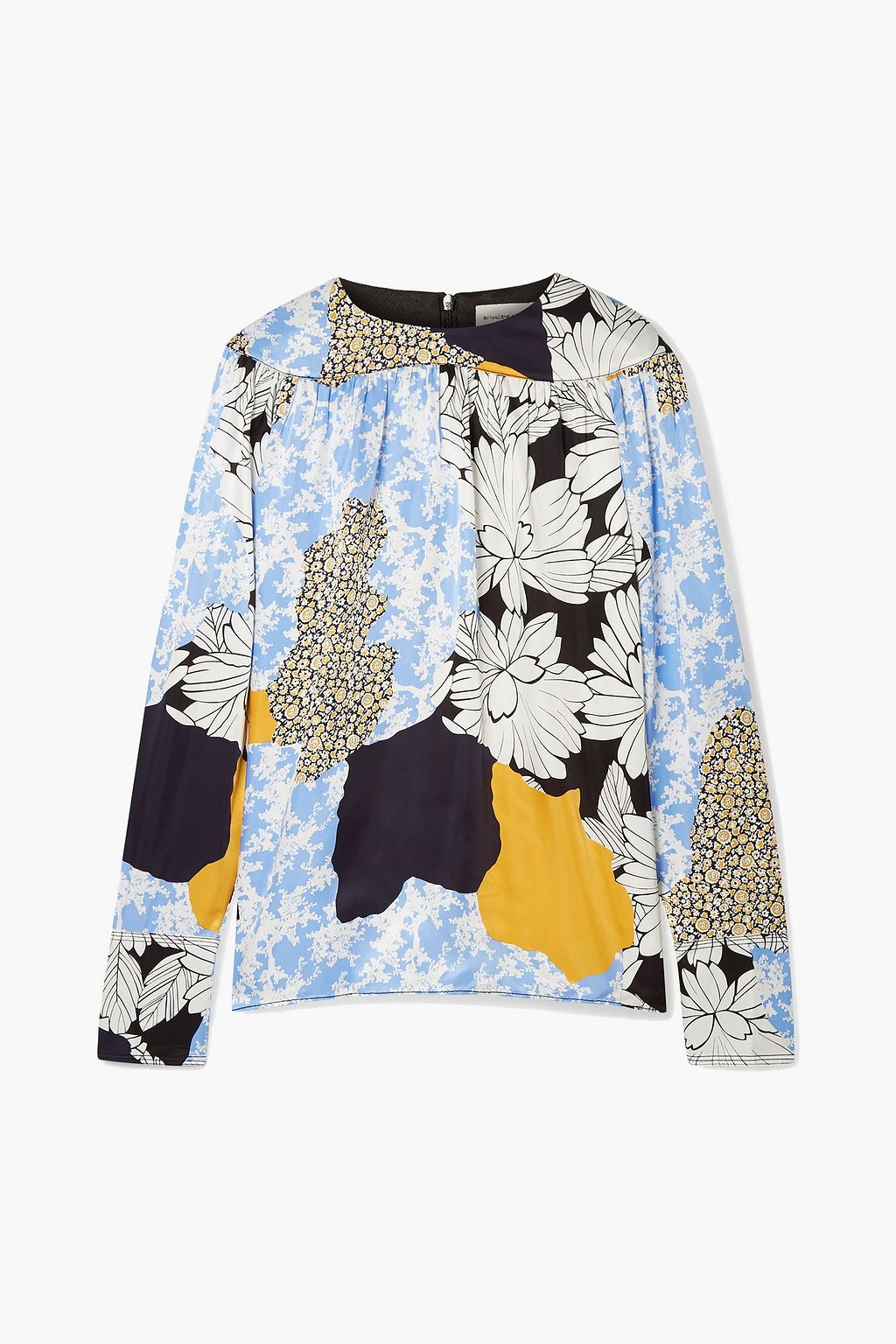 printed satin blouse