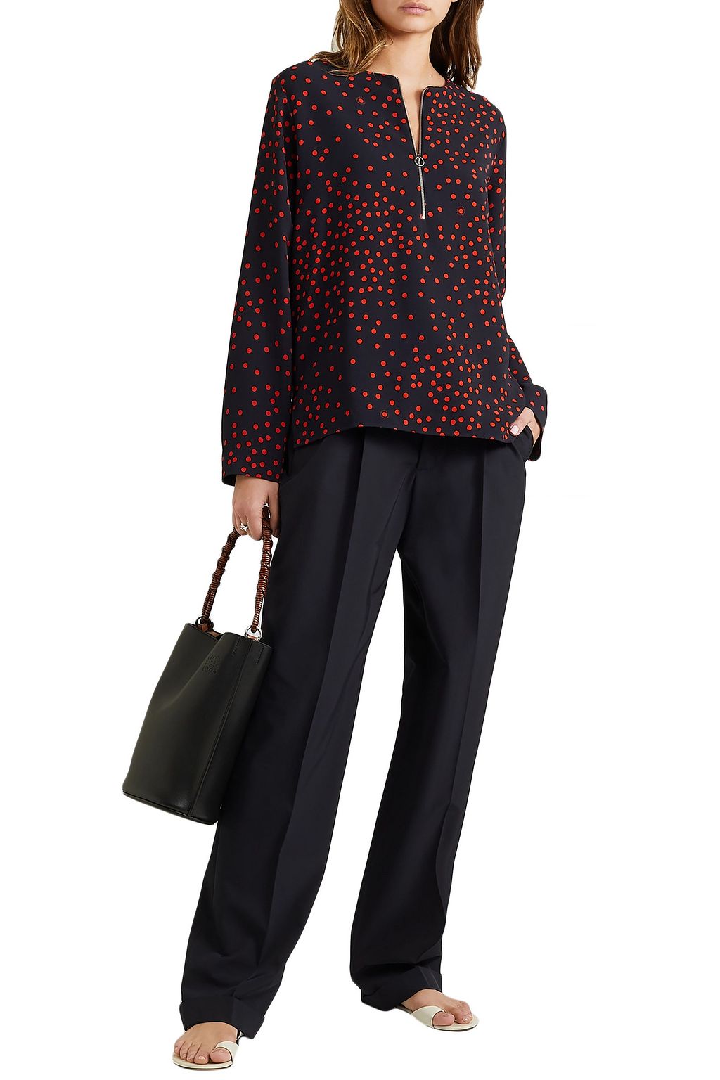 STELLA MCCARTNEY Polka-dot crepe blouse