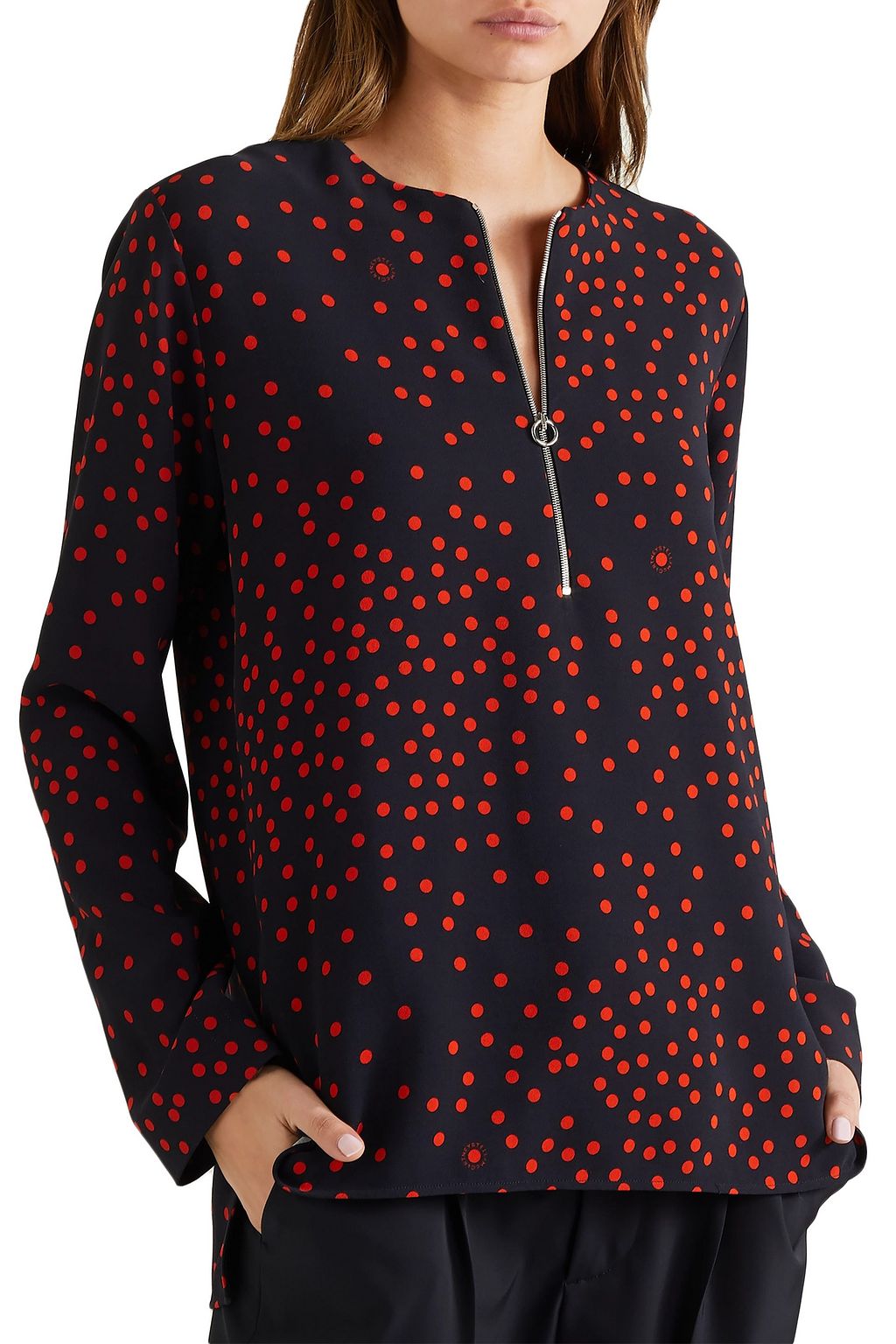 STELLA MCCARTNEY Polka-dot crepe blouse