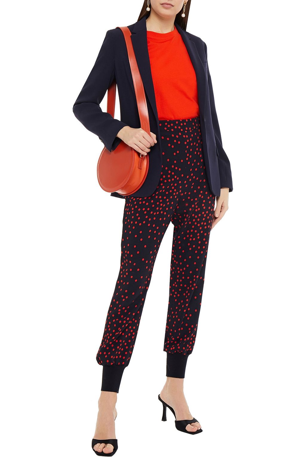 STELLA MCCARTNEY Julia polka-dot crepe tapered pants
