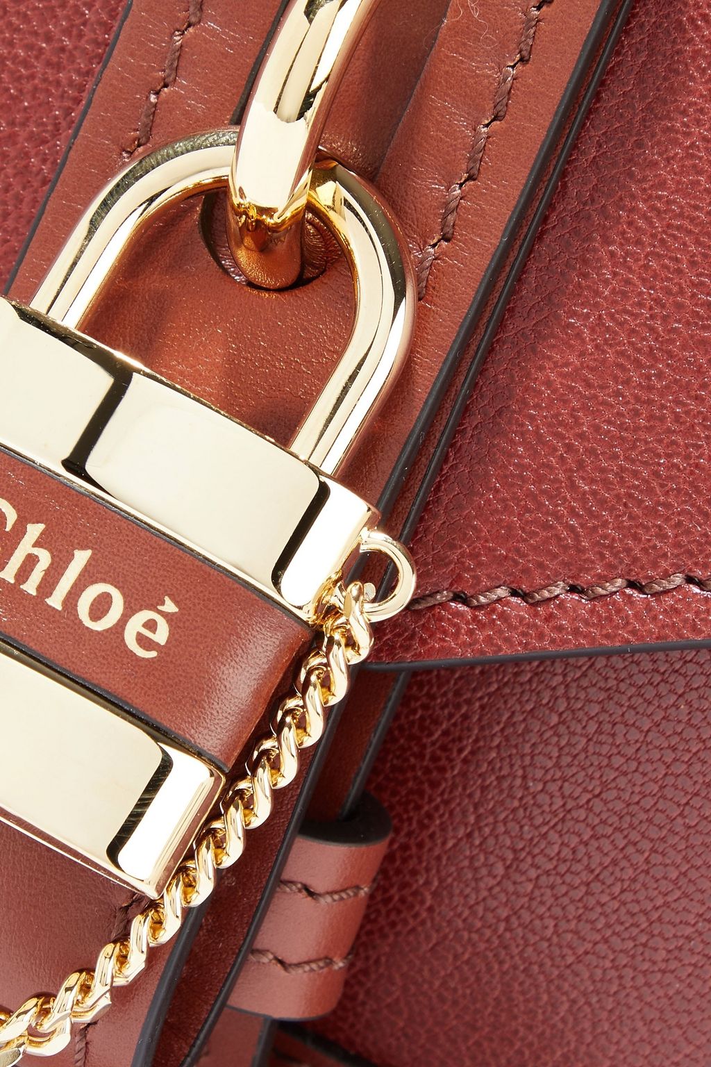 CHLOÉ Aby Chain textured-leather shoulder bag