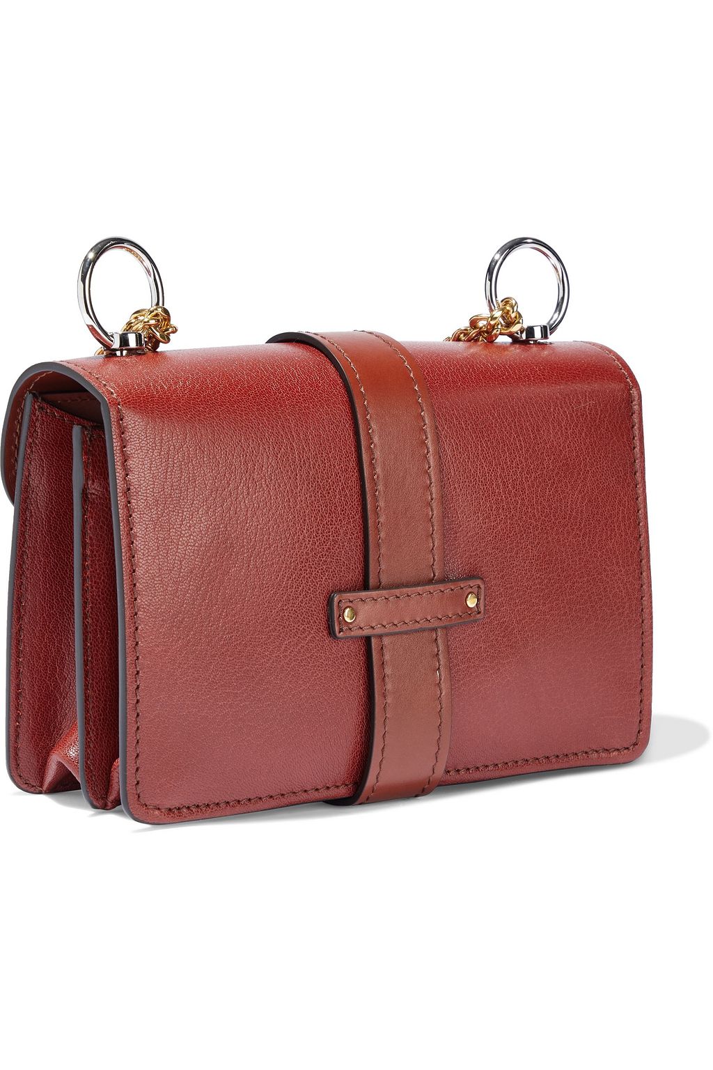CHLOÉ Aby Chain textured-leather shoulder bag