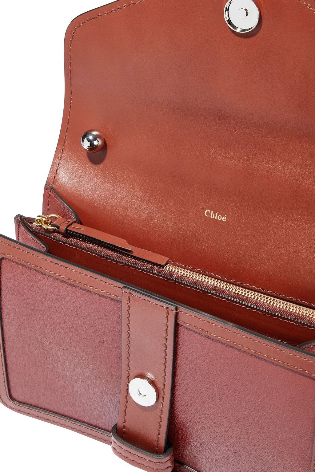 CHLOÉ Aby Chain textured-leather shoulder bag