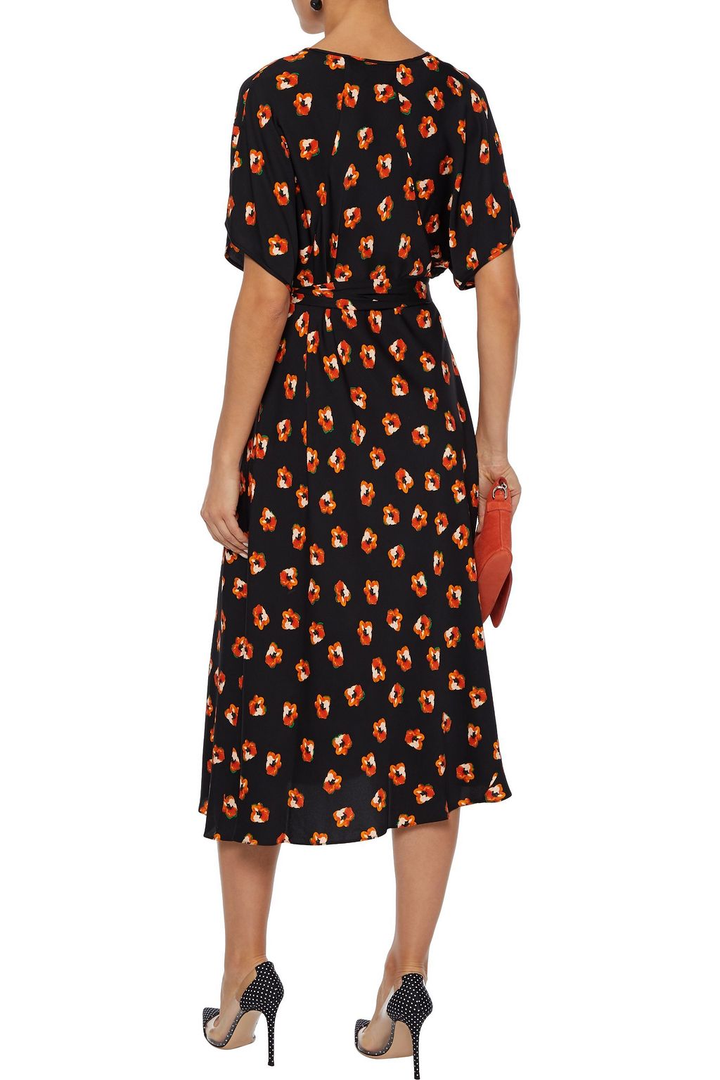 DIANE VON FURSTENBERG Kelsey floral-print stretch-silk midi wrap dress