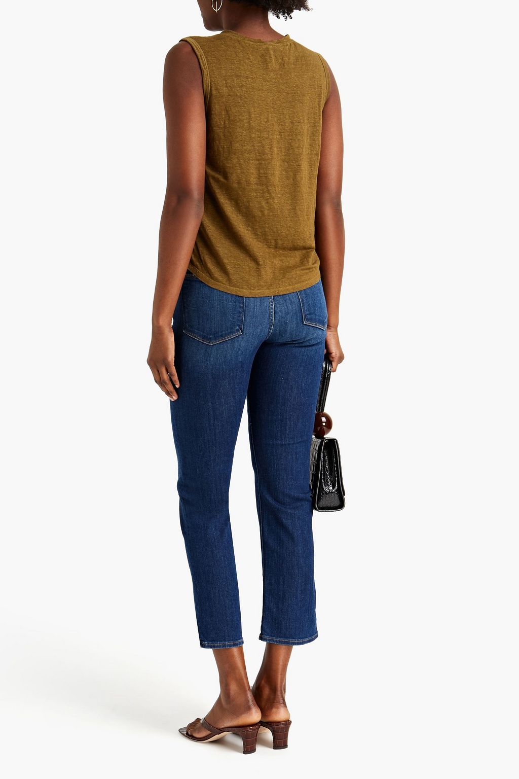 FRAME Le High hoch sitzende Cropped Jeans mit geradem Bein