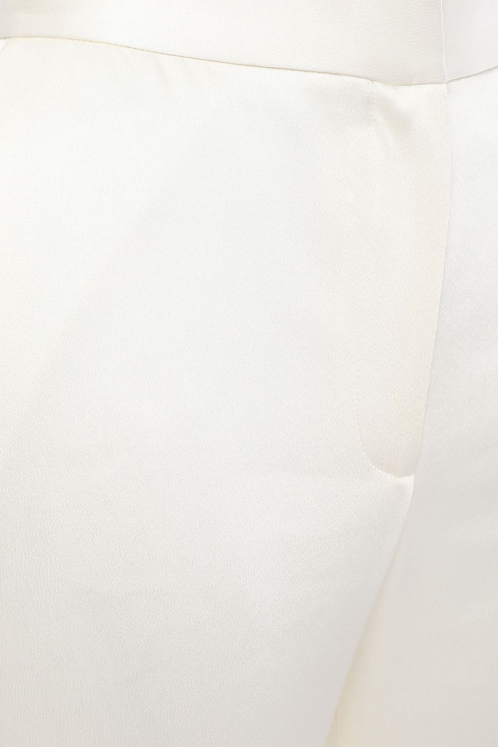 ADAM LIPPES Hemp-blend crepe de chine flared pants