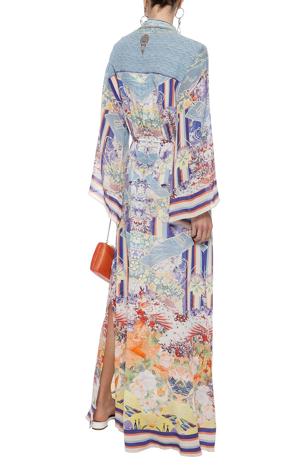 CAMILLA Crystal-embellished printed silk crepe de chine maxi dress