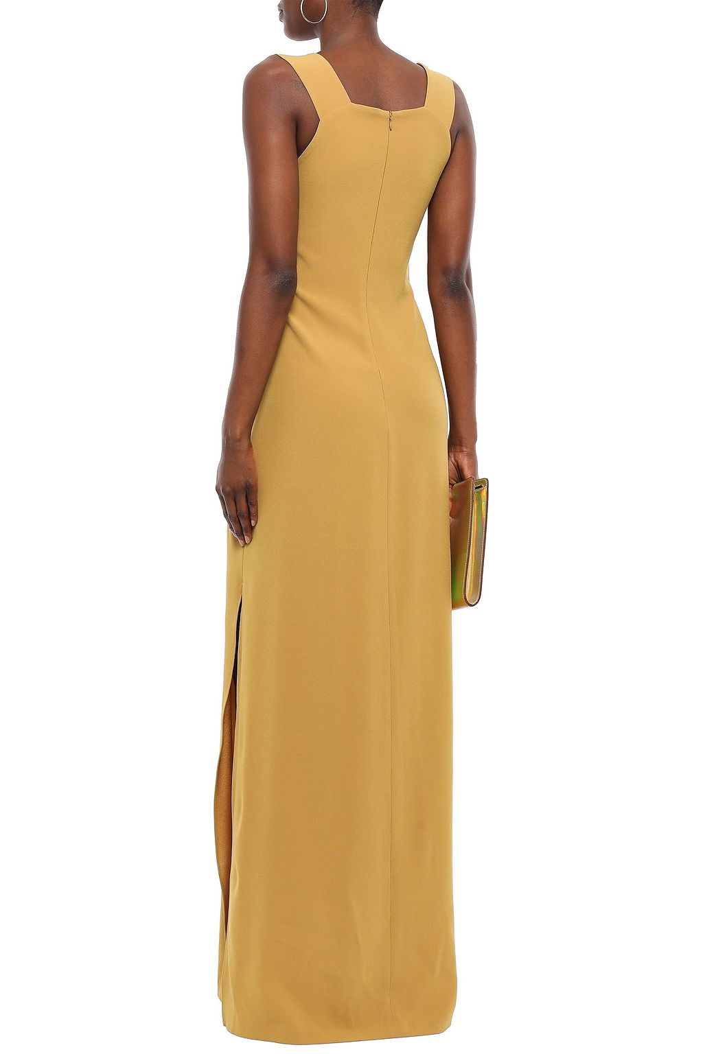 CHALAYAN Layered satin-crepe maxi dress