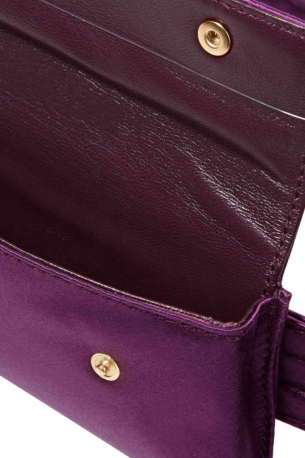 GABRIELA HEARST Leather-trimmed satin utility belt