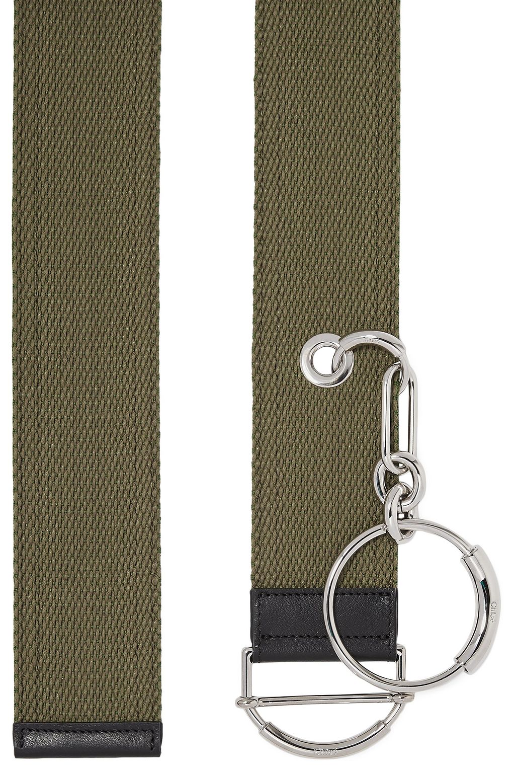 CHLOÉ Embellished canvas waist belt