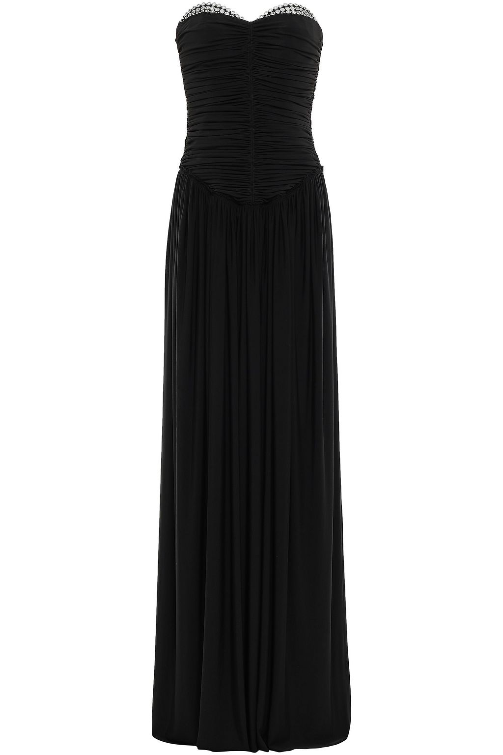 ruched jersey gown