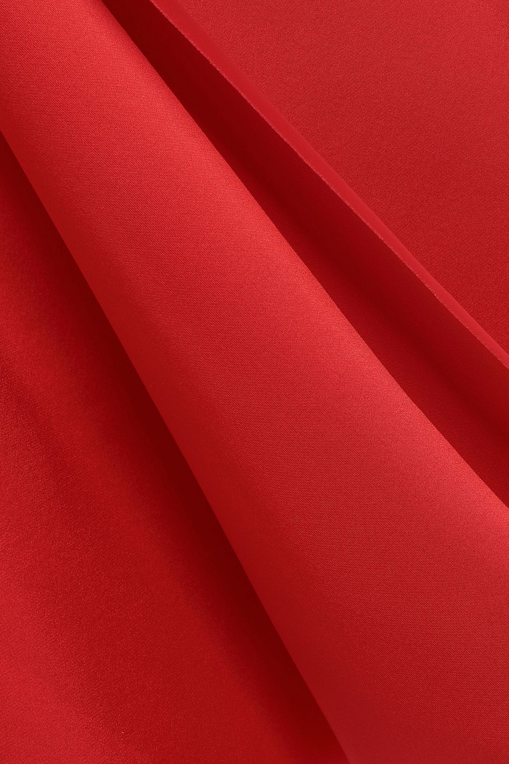 TIBI Asymmetric satin-crepe midi dress