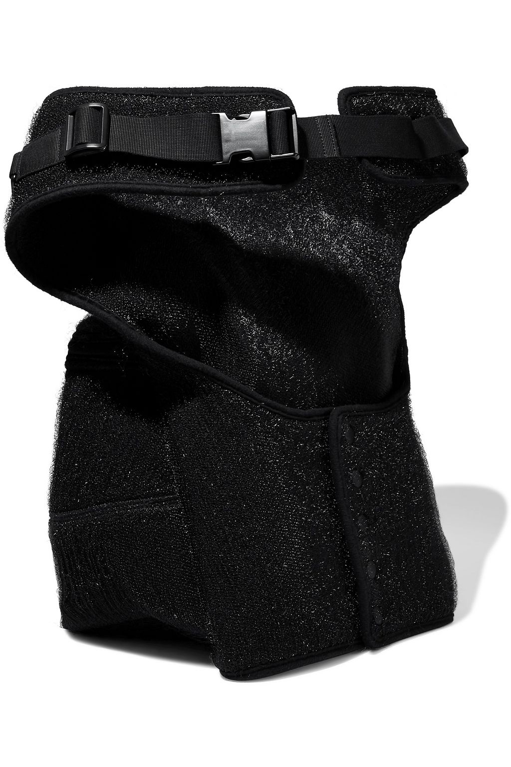 RICK OWENS Cargo Chap felt-trimmed brushed-woven belt bag