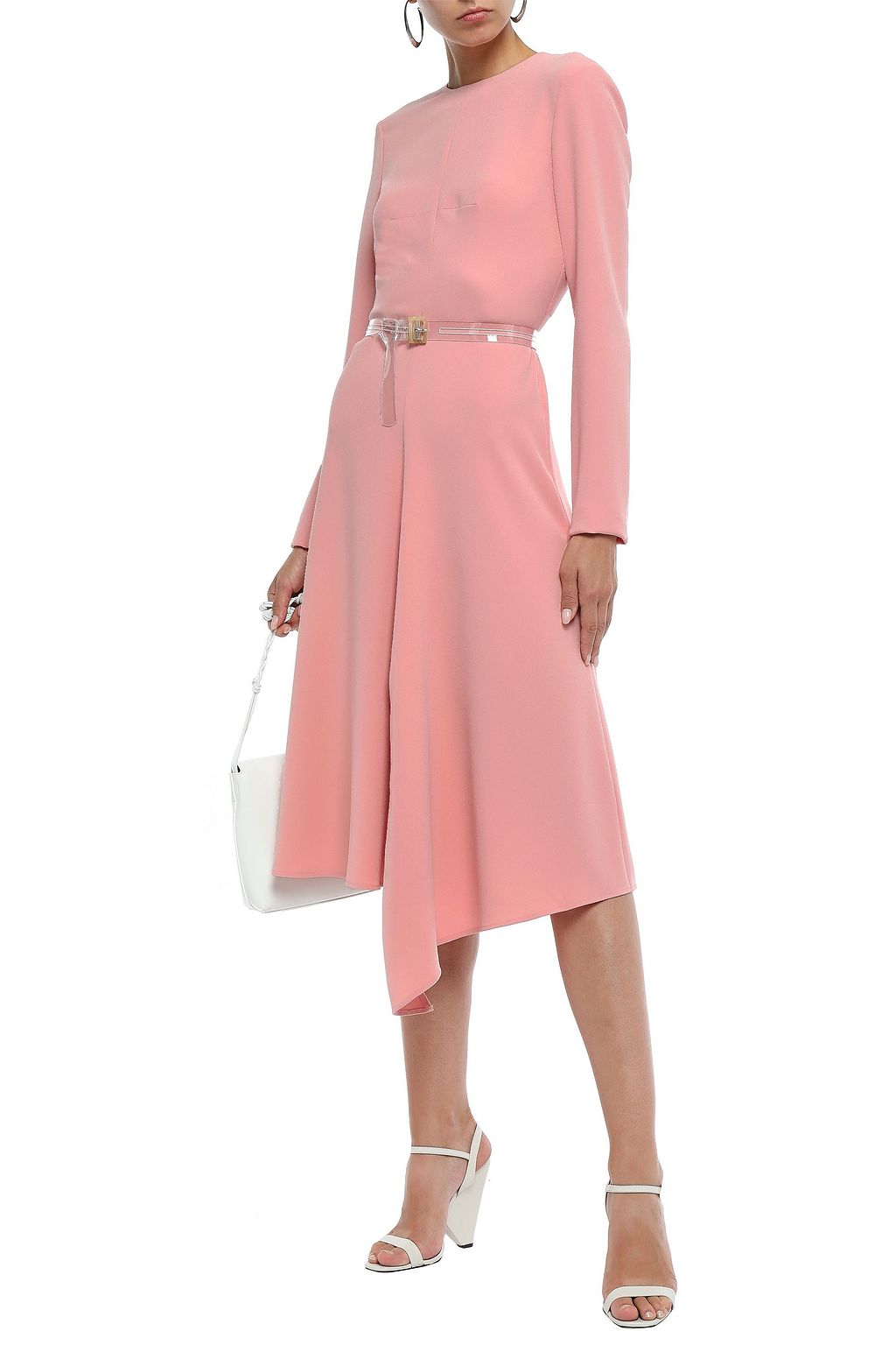 TIBI Asymmetric crepe midi dress