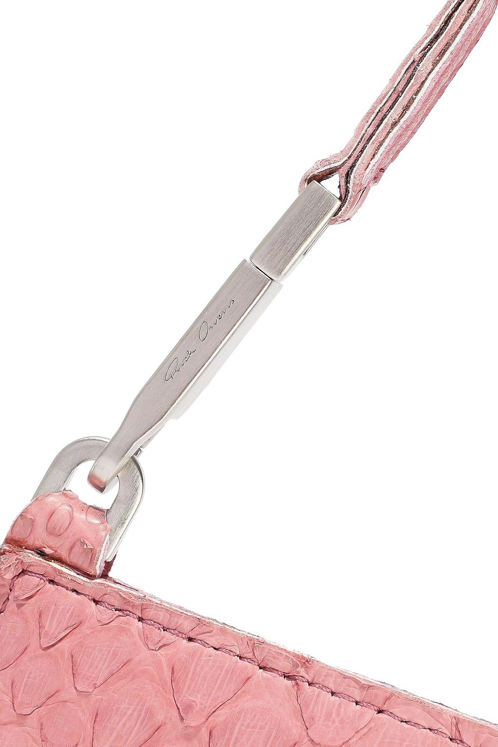RICK OWENS PVC-paneled python shoulder bag