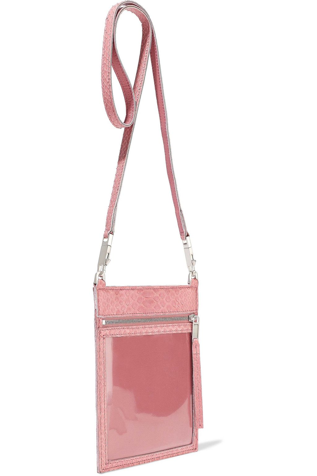 RICK OWENS PVC-paneled python shoulder bag