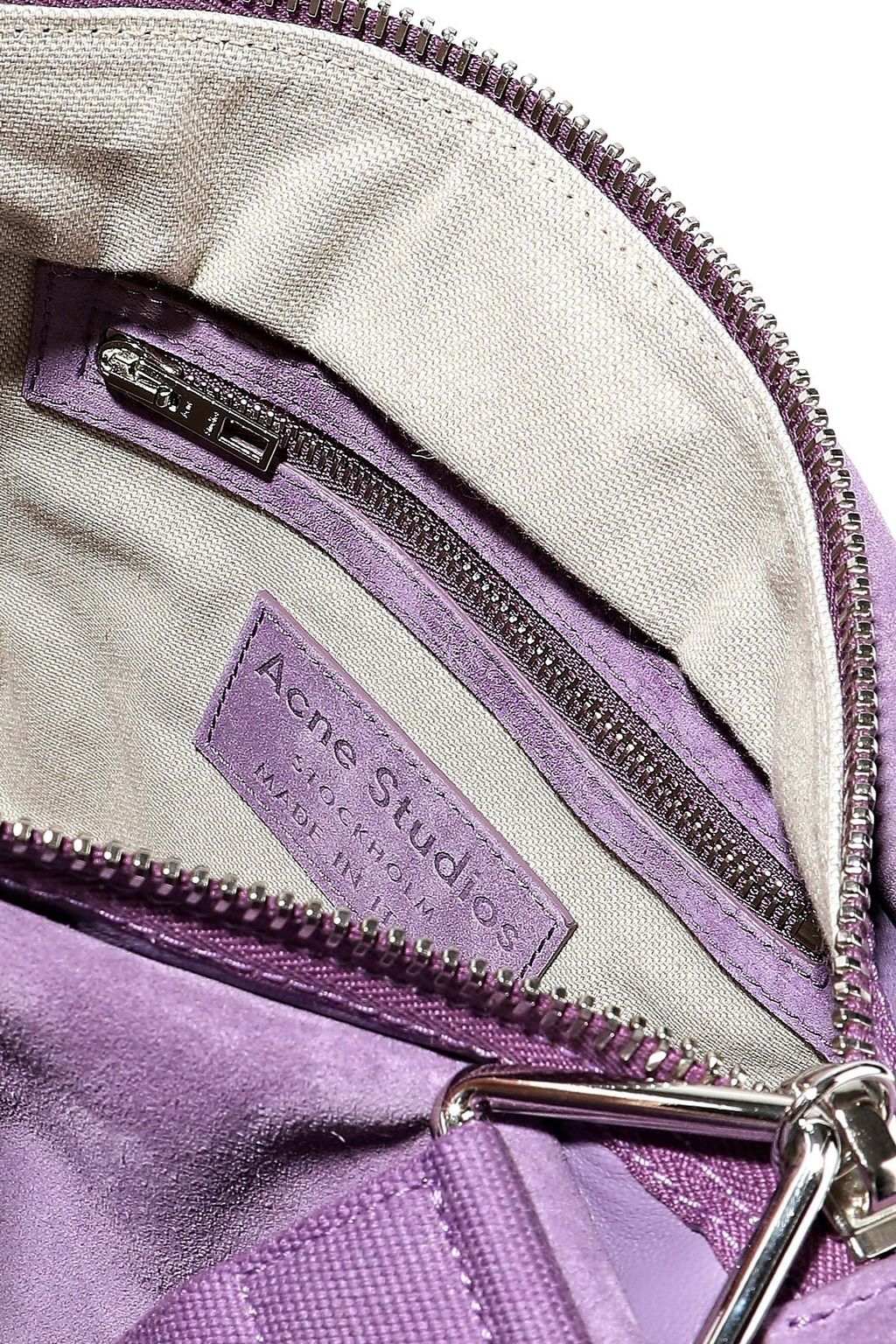 ACNE STUDIOS Show leather-trimmed suede shoulder bag