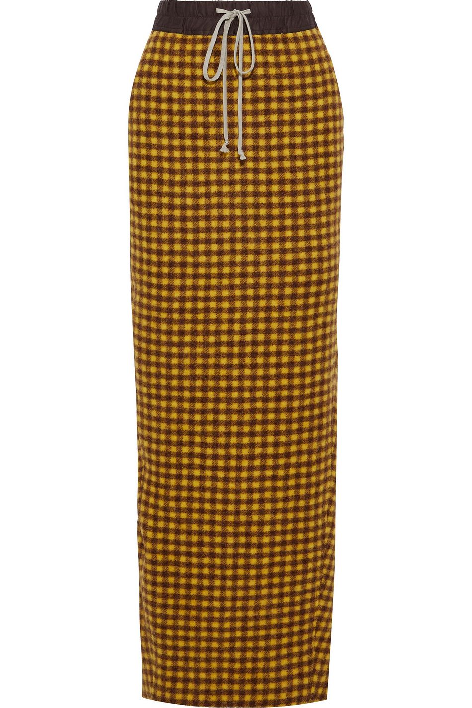 checked maxi skirt