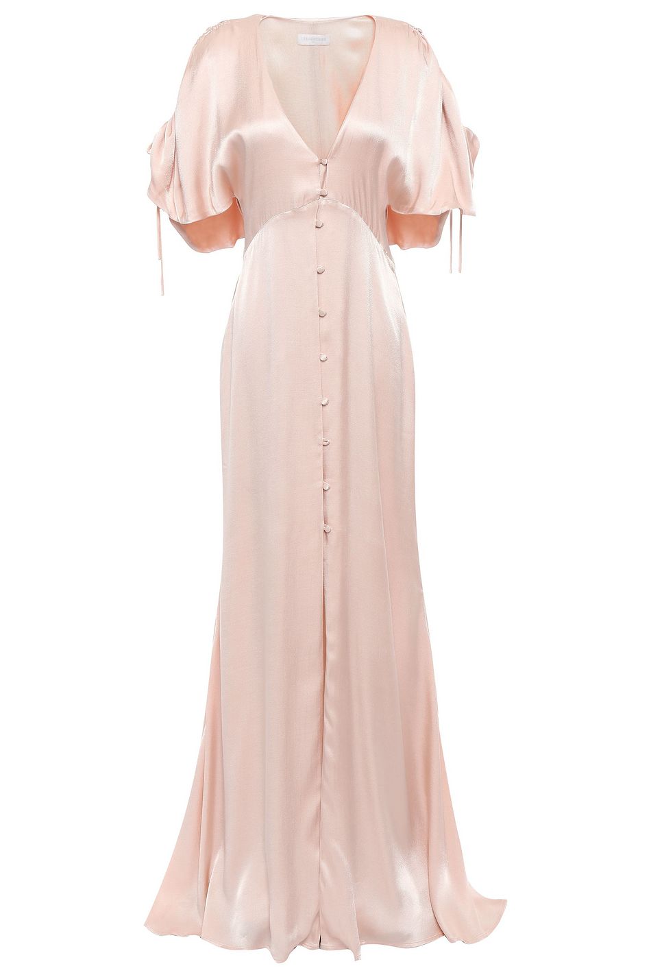 high neck rib maxi dress with long sleeves