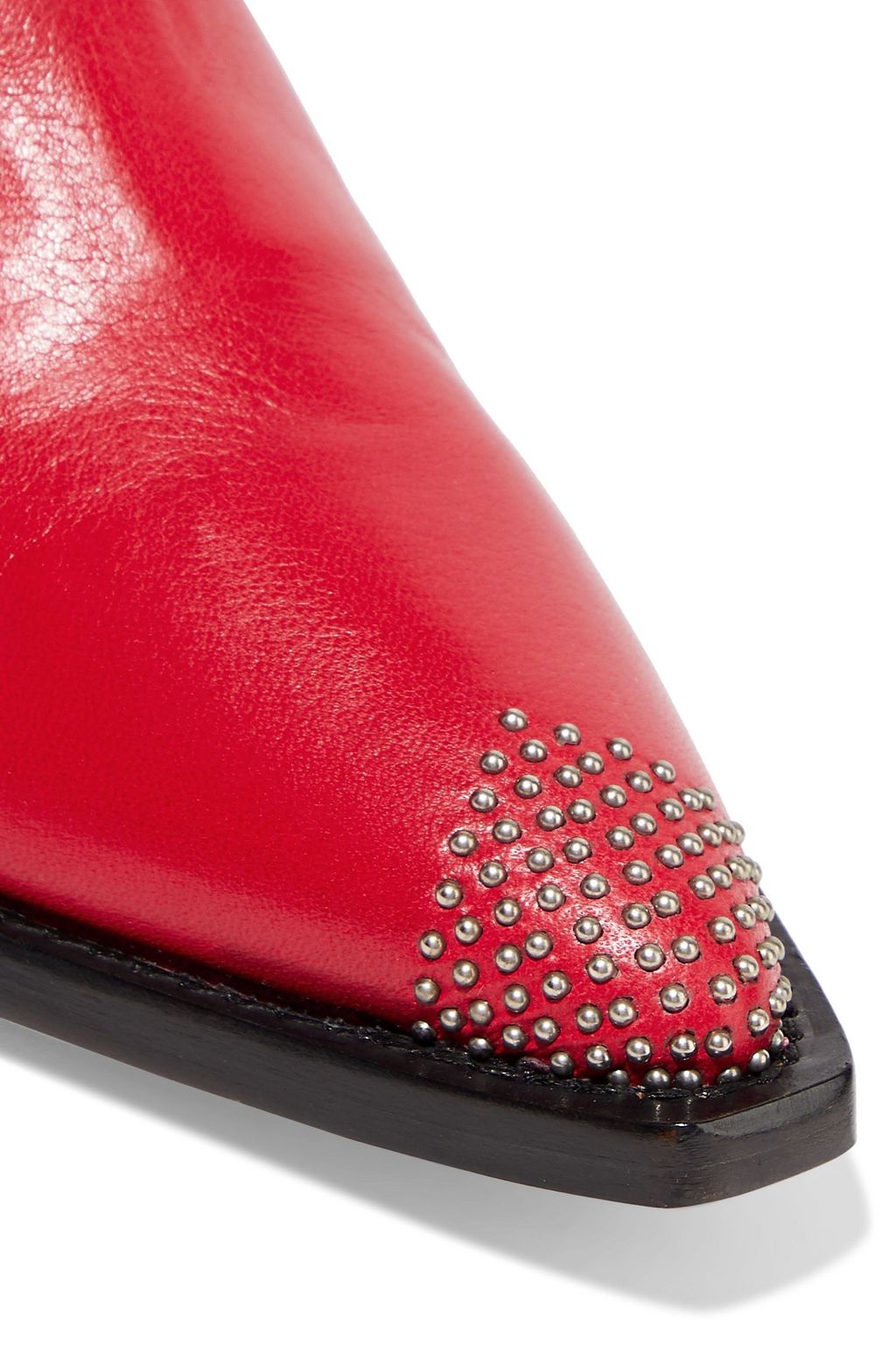 red leather chelsea boots
