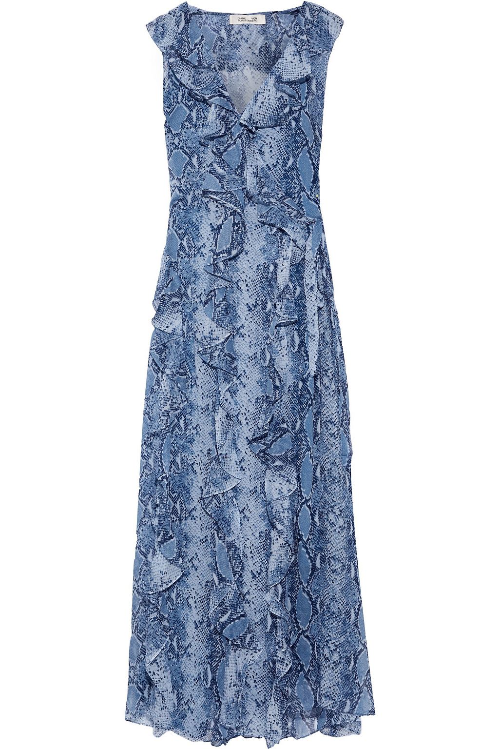 silk blue wrap dress