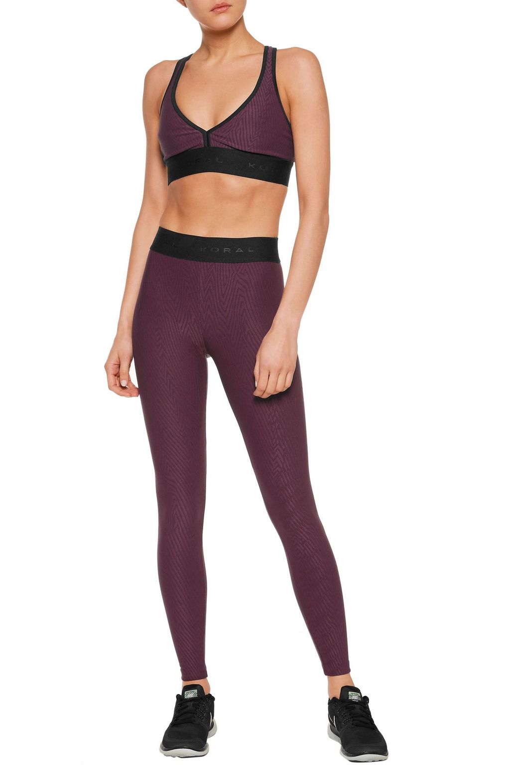KORAL Stretch-jacquard leggings