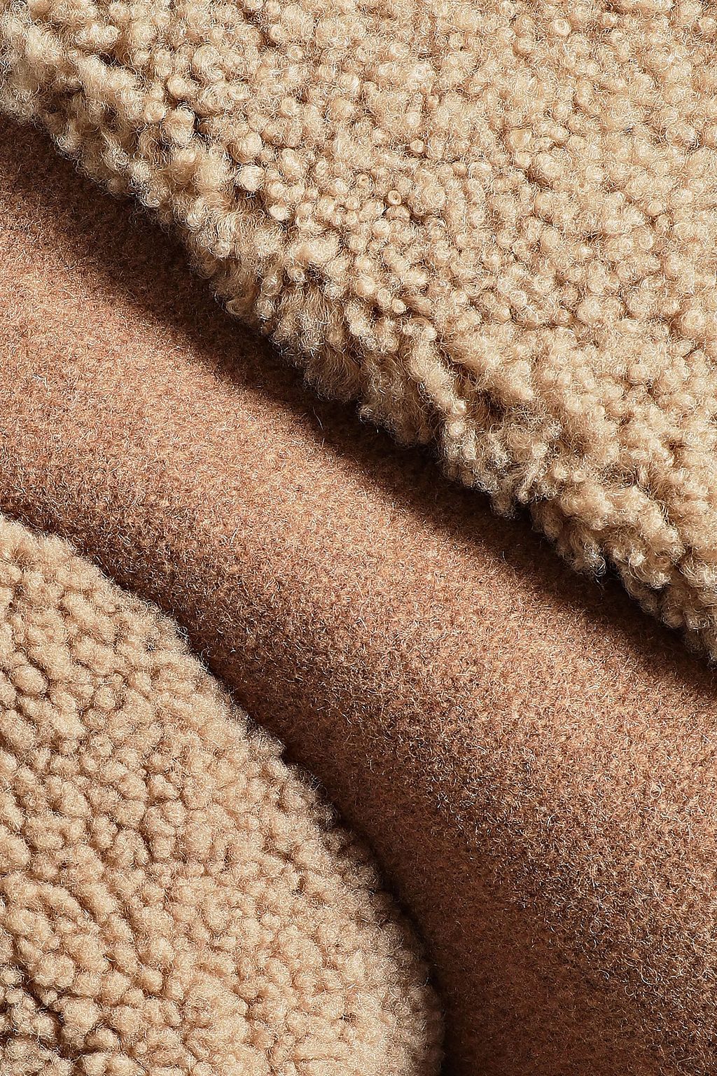 SEE BY CHLOÉ Shearling-paneled wool-blend coat