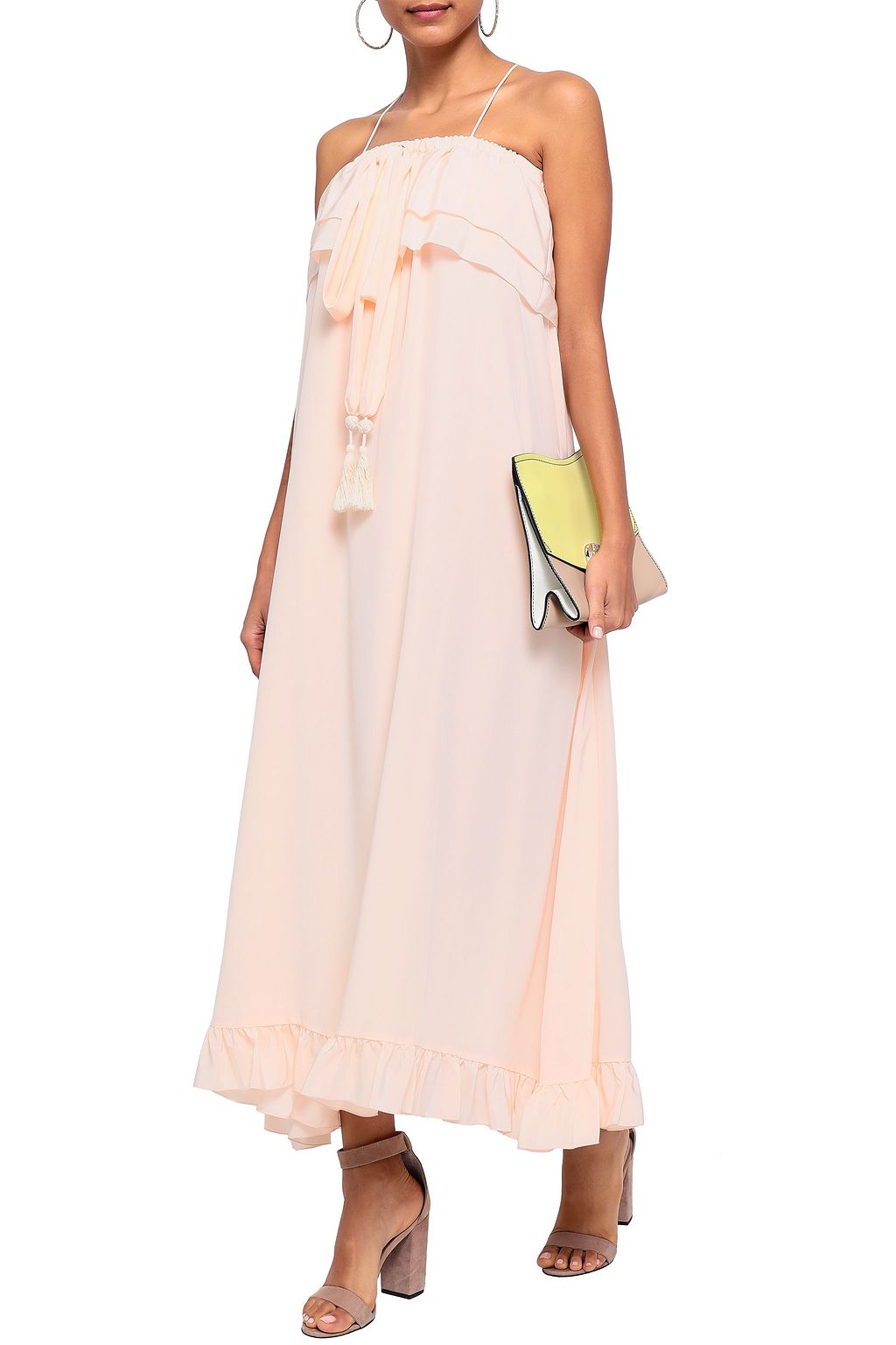 SEE BY CHLOÉ Ruffled silk crepe de chine midi dress