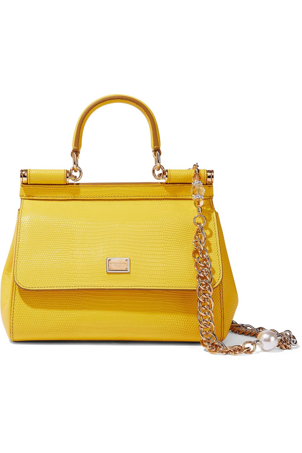 DOLCE&GABBANA Textured-leather shoulder bag