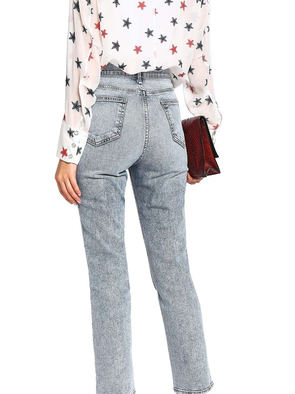 high-rise slim-leg jeans