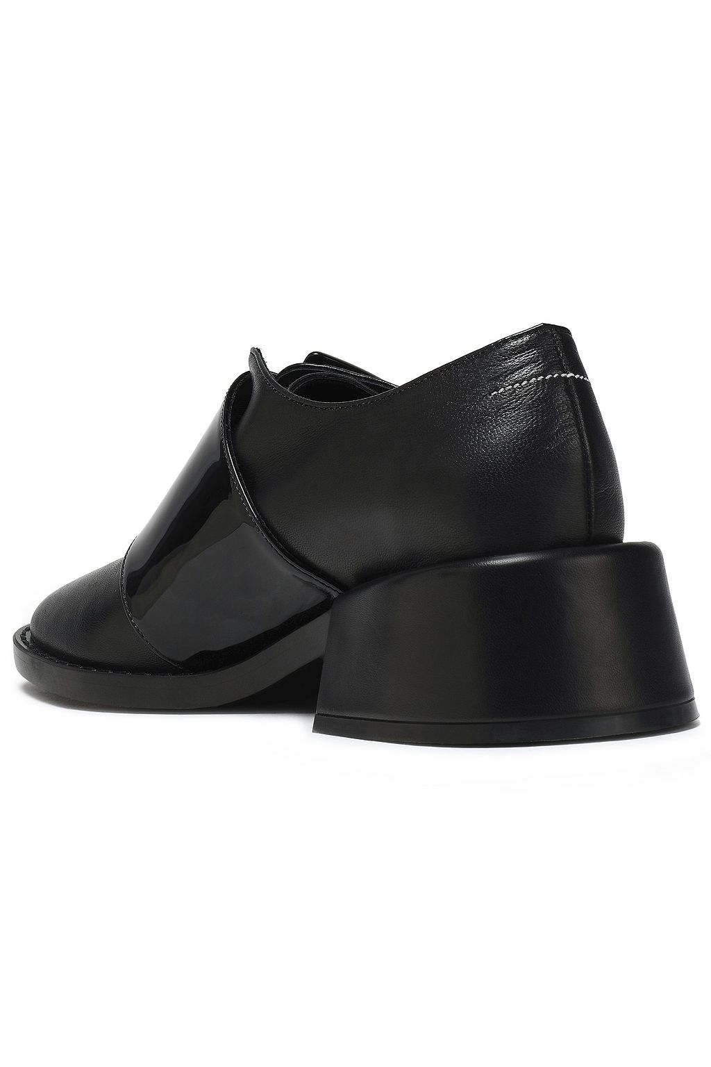 MM6 MAISON MARGIELA Patent-trimmed leather loafers