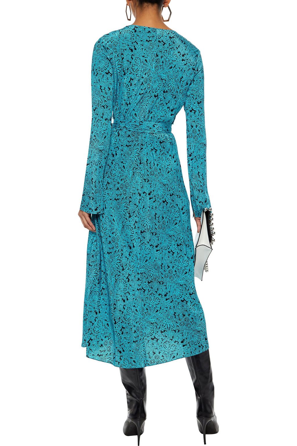 DIANE VON FURSTENBERG Tilly printed silk crepe de chine midi wrap dress