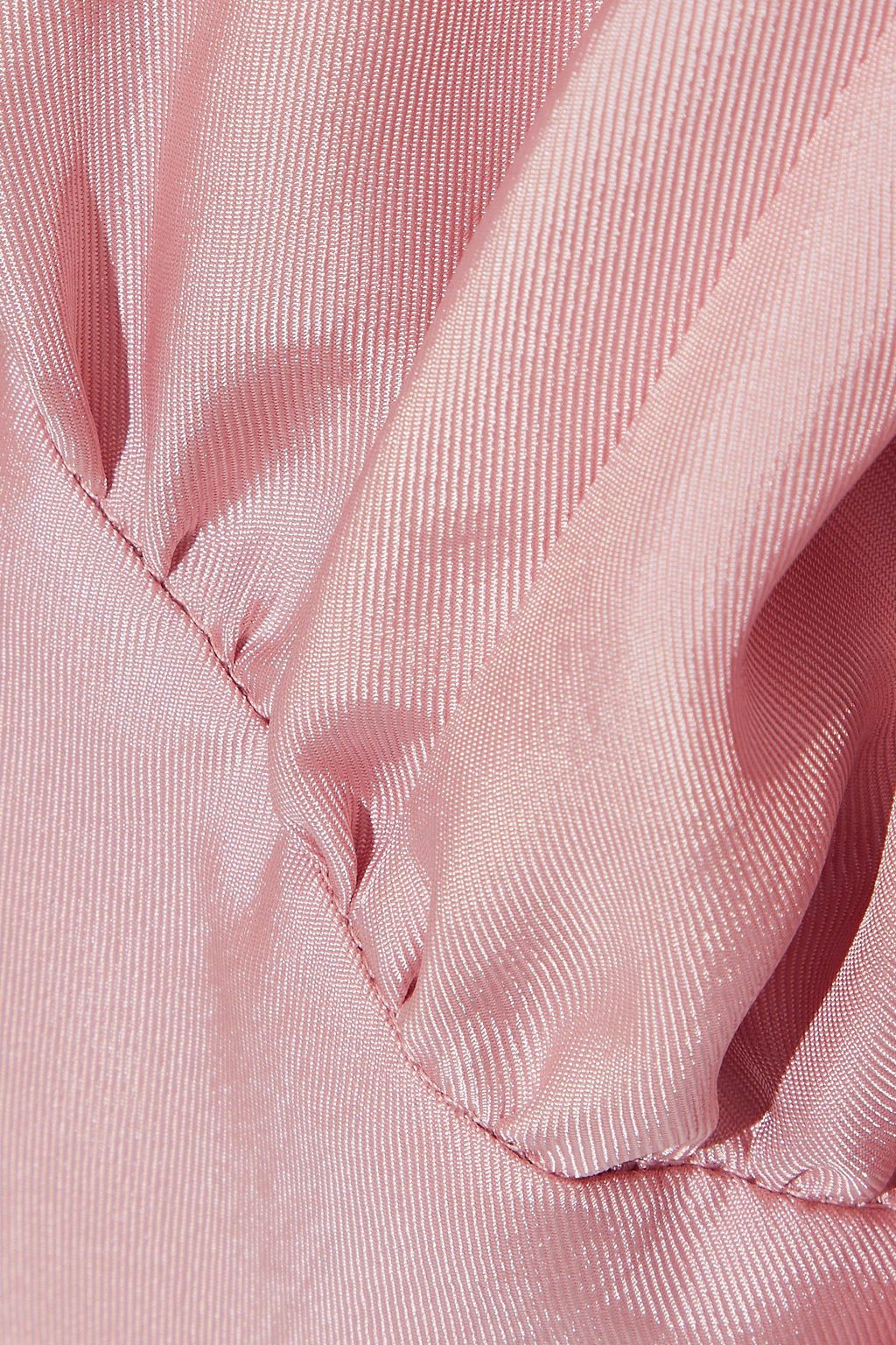 TIBI Mendini open-back satin-twill blouse