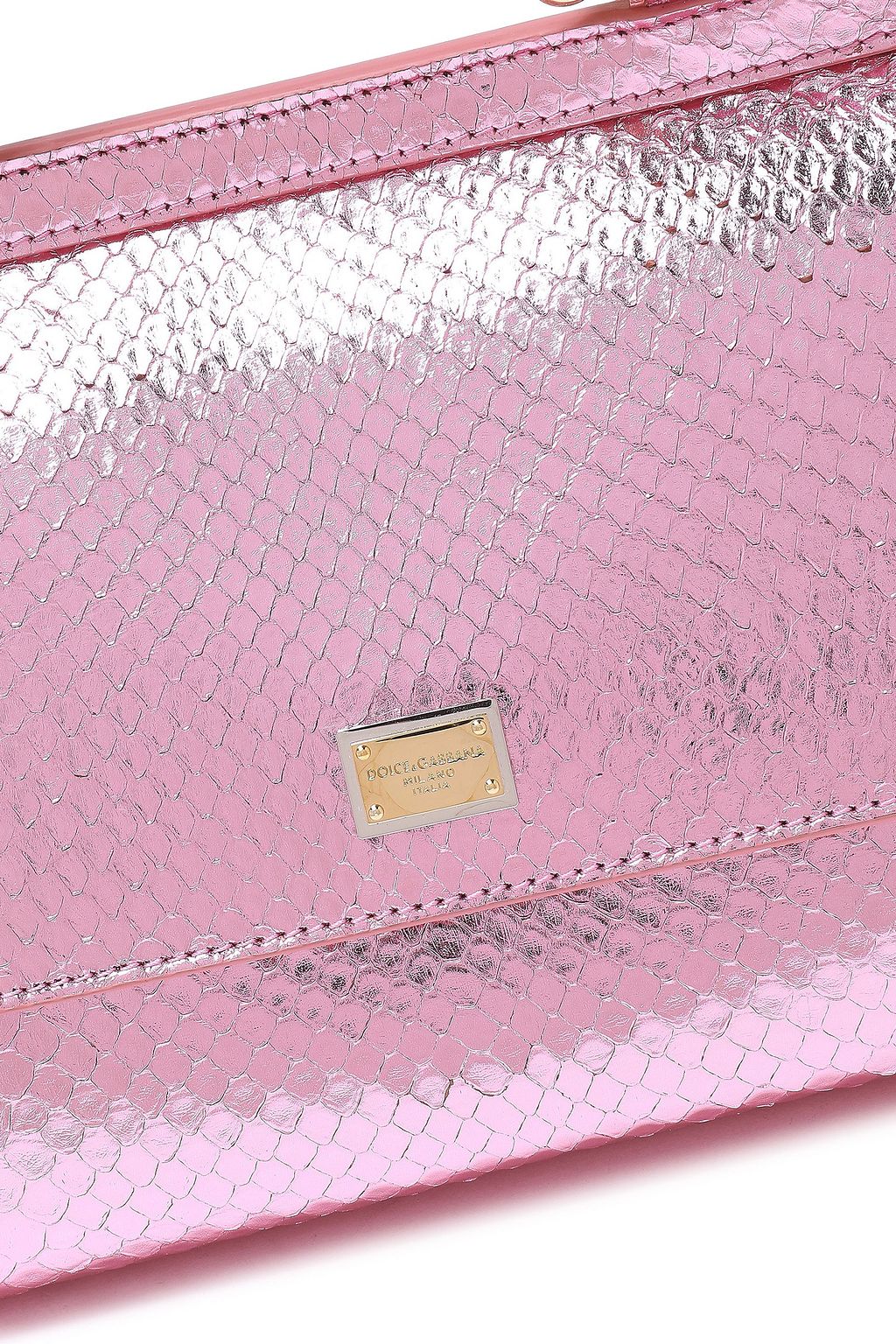 DOLCE&GABBANA Sicily mini mirrored-python shoulder bag