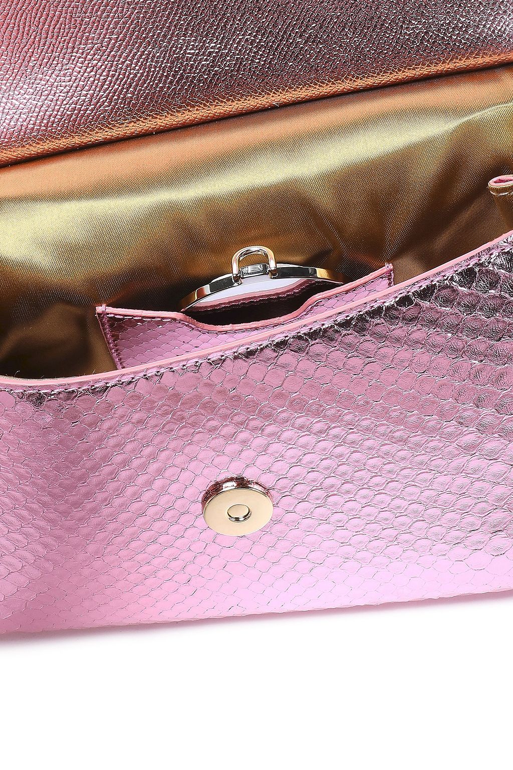 DOLCE&GABBANA Sicily mini mirrored-python shoulder bag