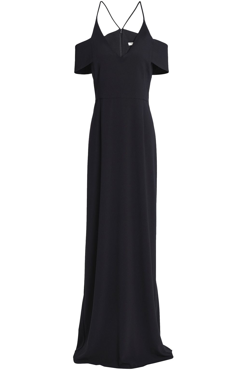 black cold shoulder gown