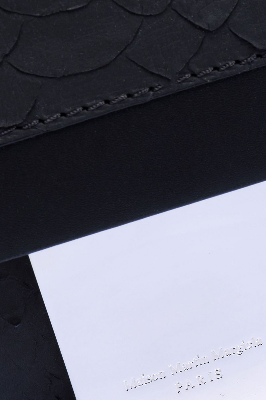 MAISON MARGIELA Leather-trimmed python shoulder bag