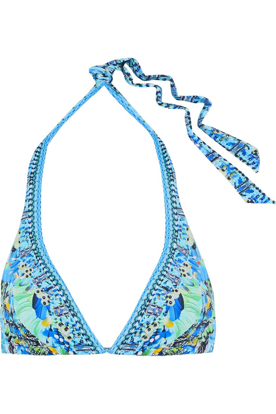 light blue triangle bikini top