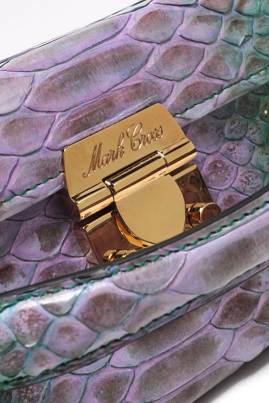 MARK CROSS Grace two-tone python shoulder bag