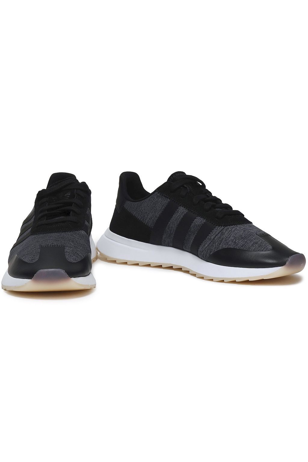 ADIDAS ORIGINALS Suede, leather and stretch-knit sneakers
