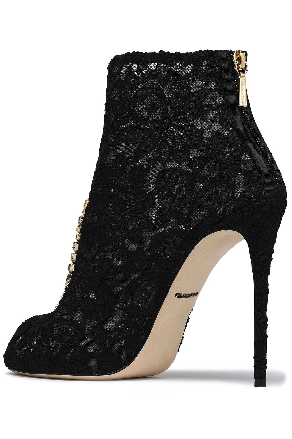 DOLCE&GABBANA Embellished lace ankle boots