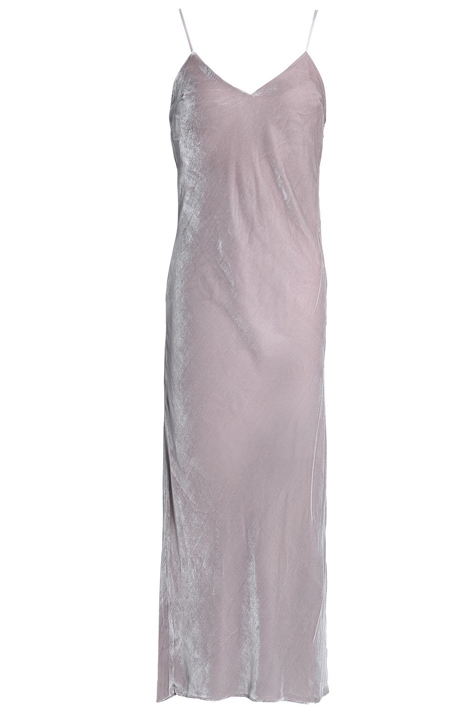 velvet slip dress midi