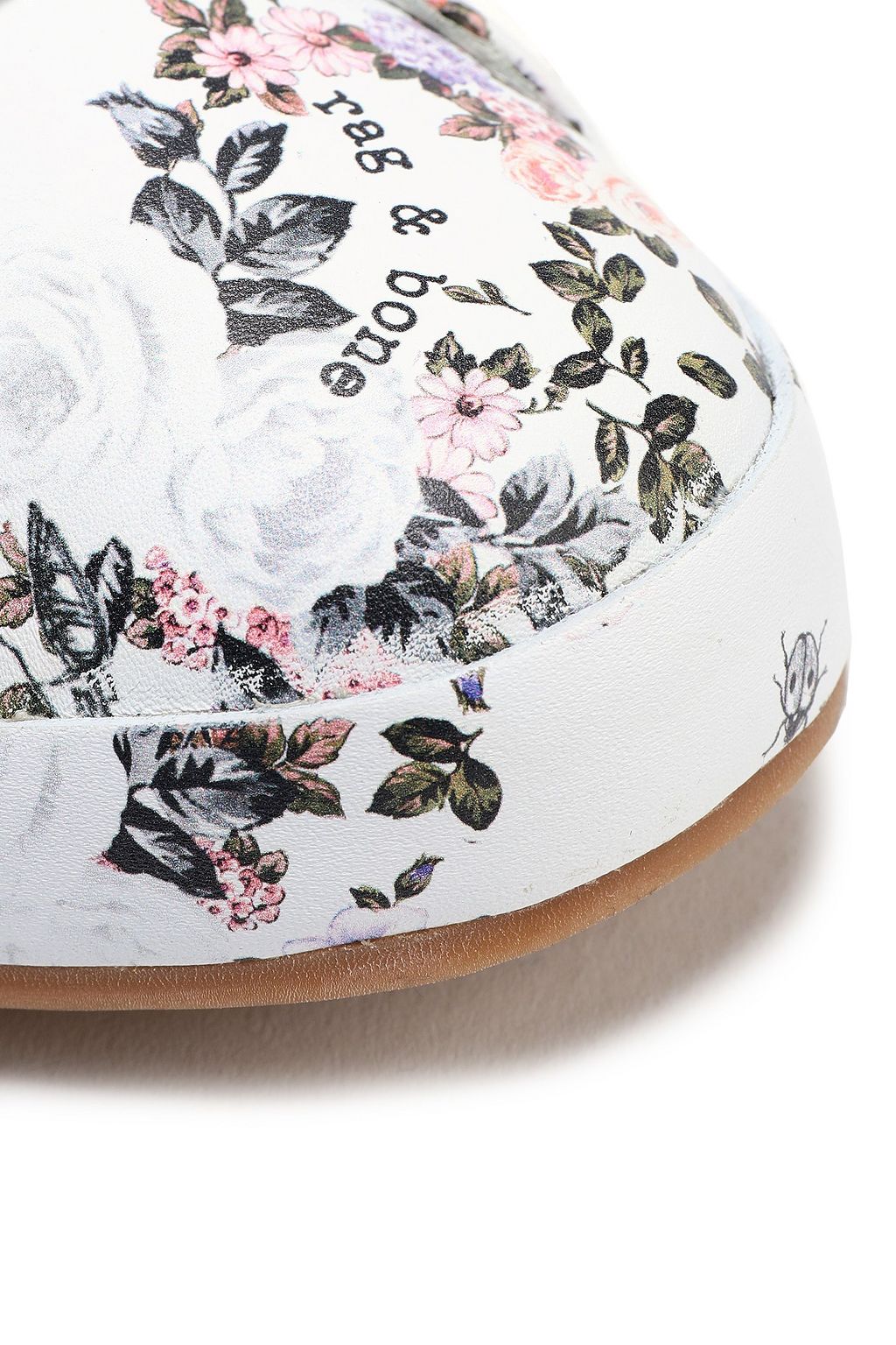 RAG & BONE Floral-print leather sneakers