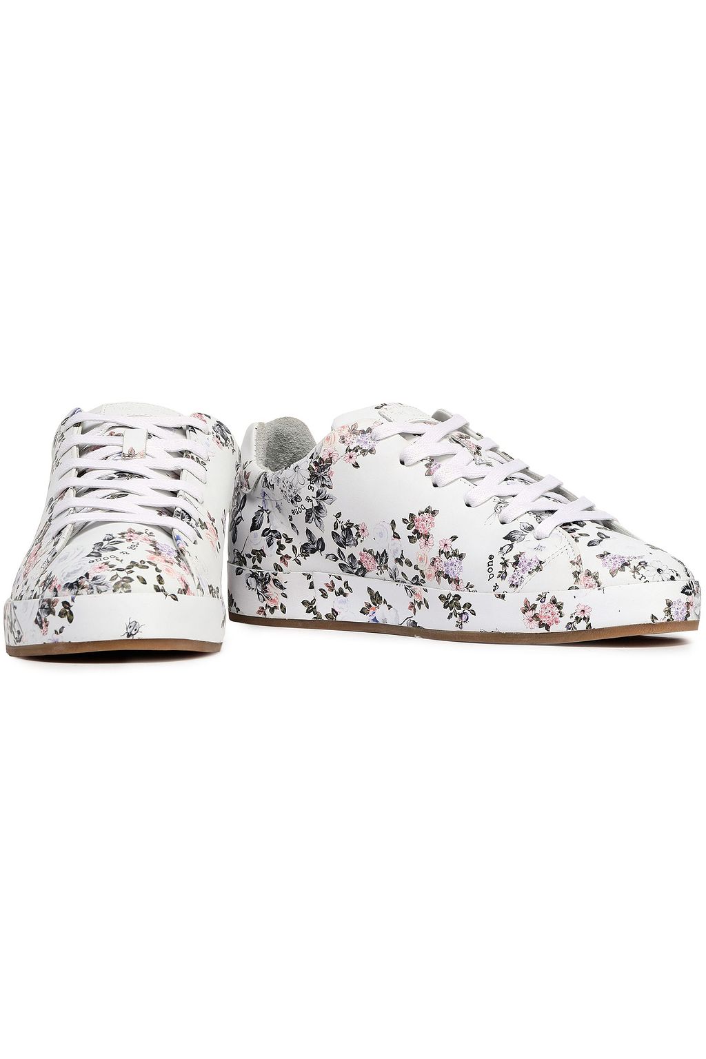 RAG & BONE Floral-print leather sneakers