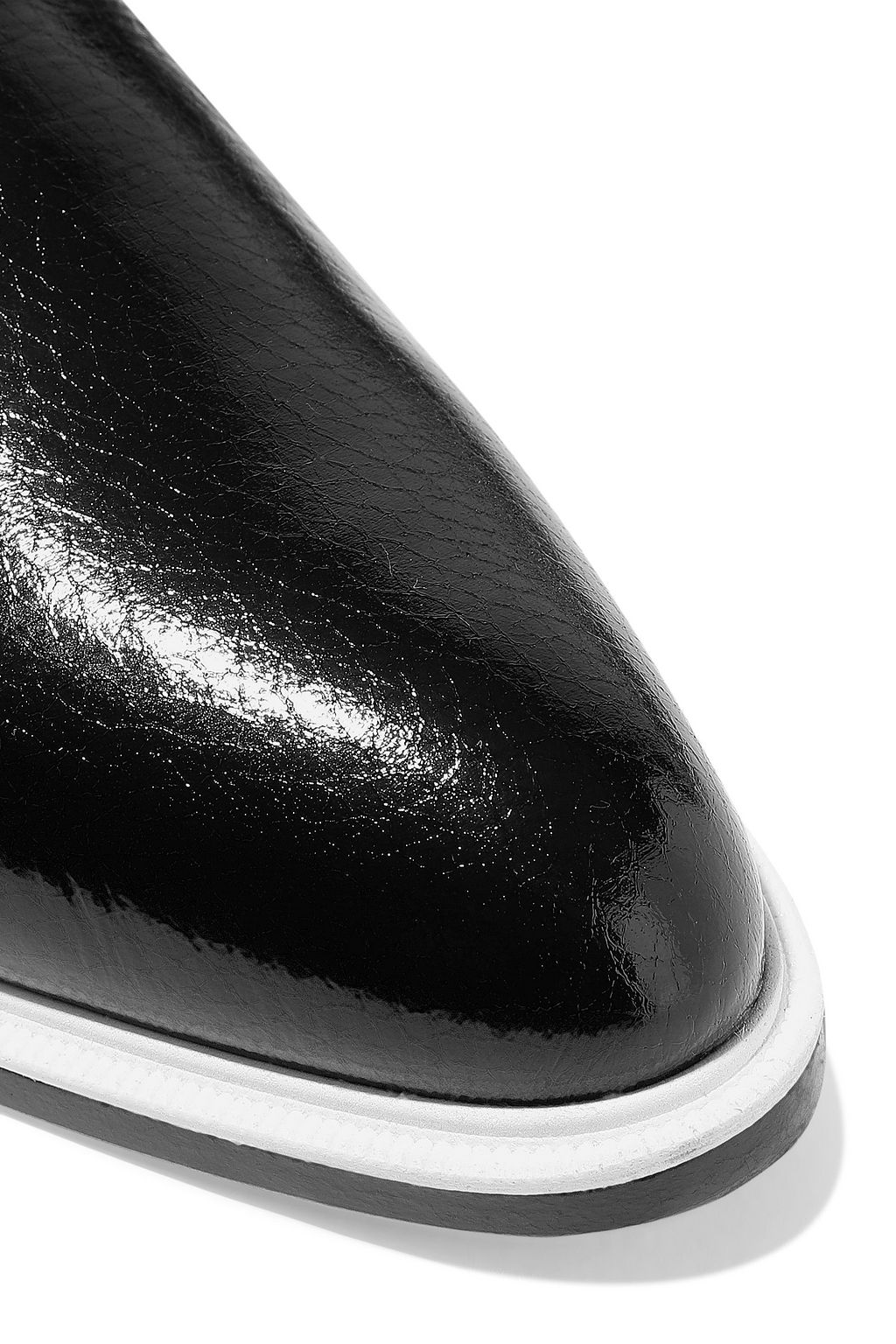 LANVIN Paneled leather ankle boots