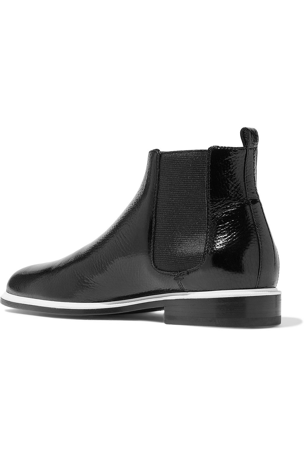 LANVIN Paneled leather ankle boots