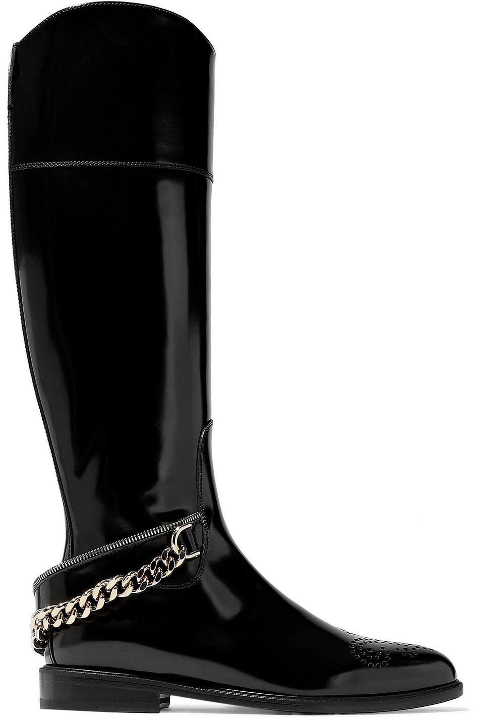 lanvin chain boots