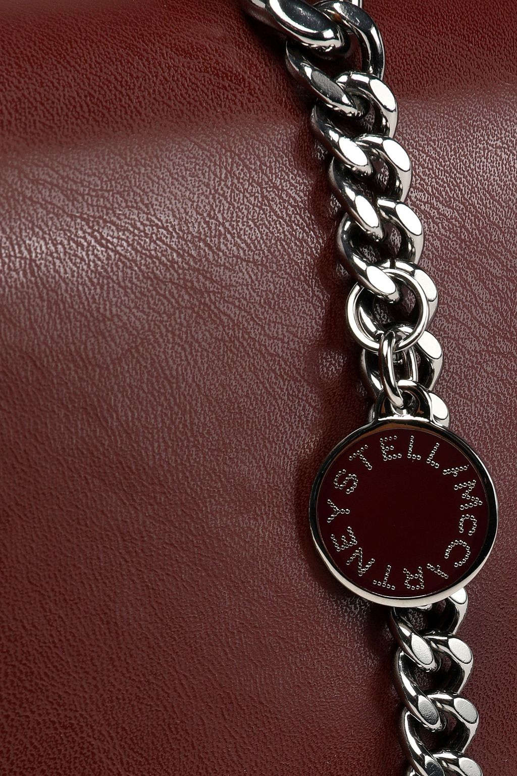 STELLA MCCARTNEY Falabella Box chain-trimmed faux leather shoulder bag