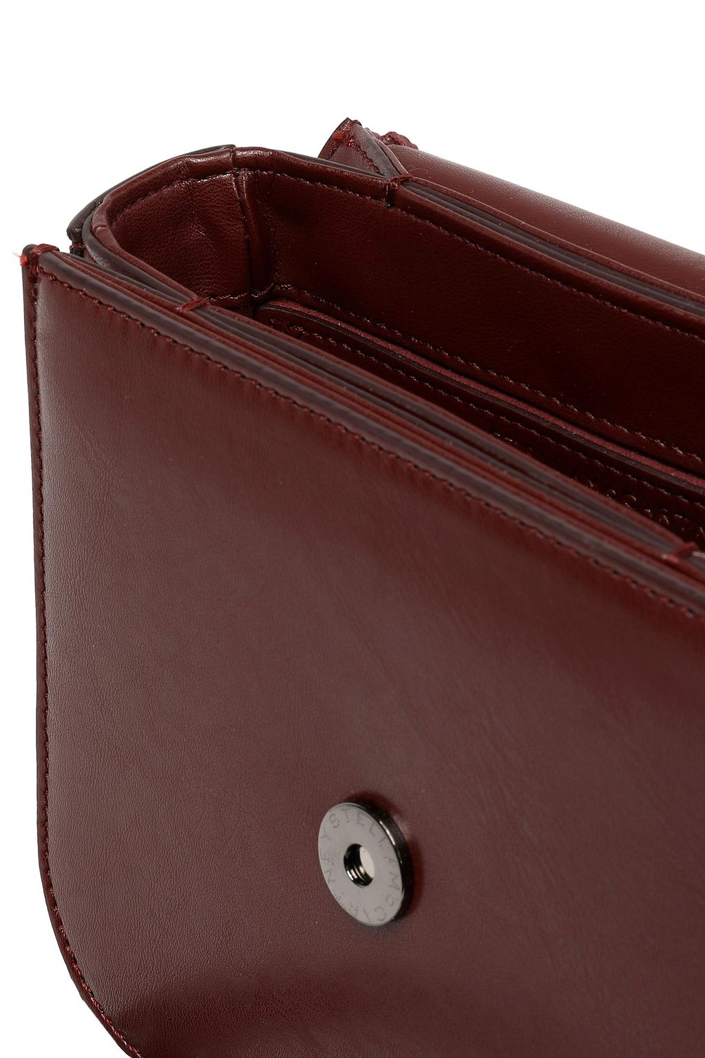 STELLA MCCARTNEY Falabella Box chain-trimmed faux leather shoulder bag